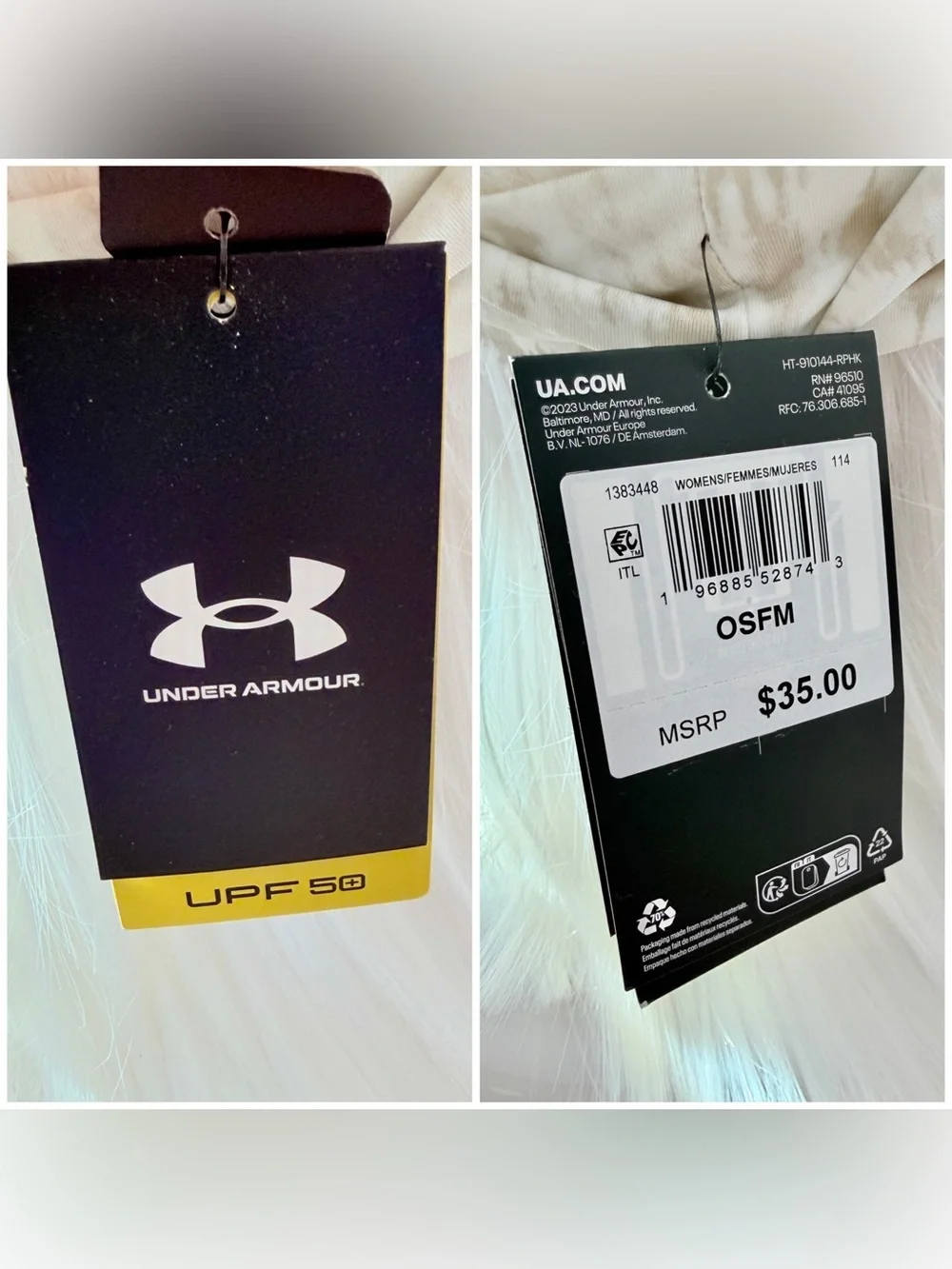 Under Armour UA Light Stretch Women's Visor Cap White Quartz / Timberwolf Taupe